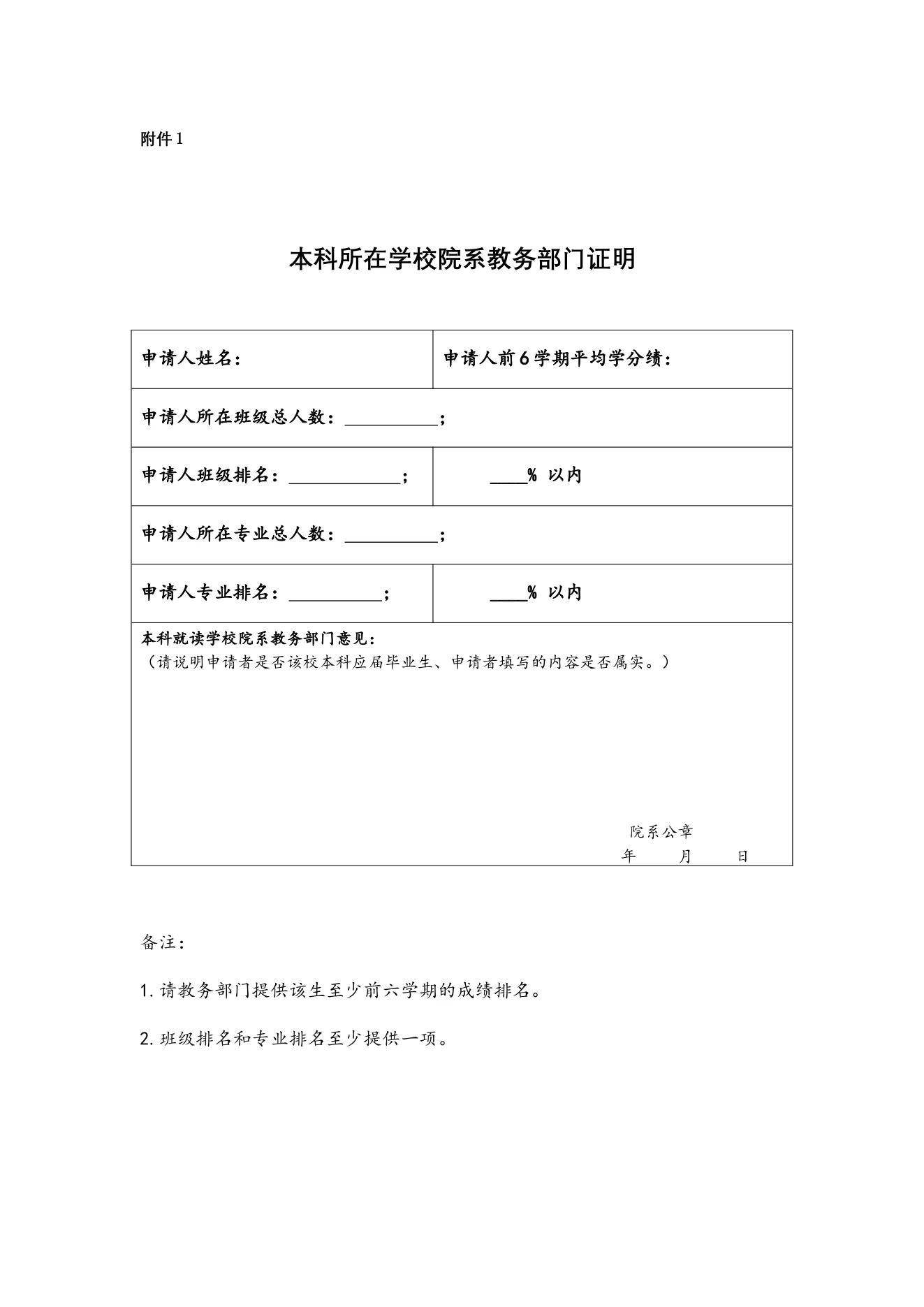 附件 1 第 1 页